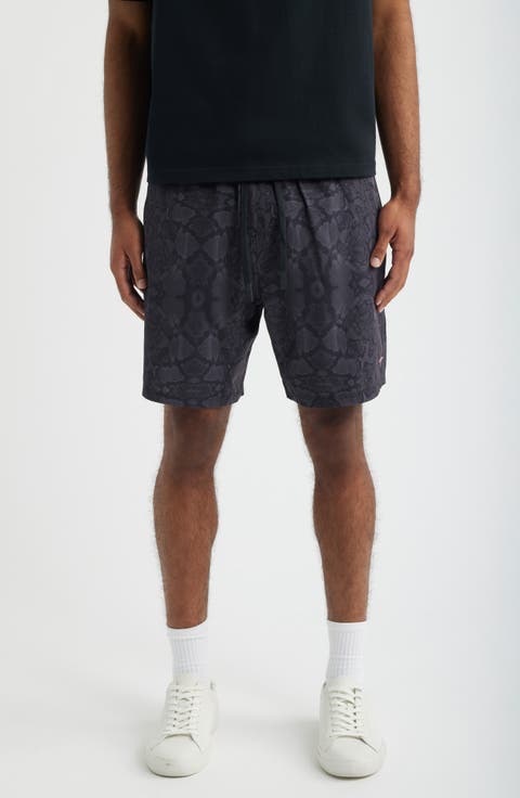 Verona Tech Snakeskin Print Drawstring Shorts