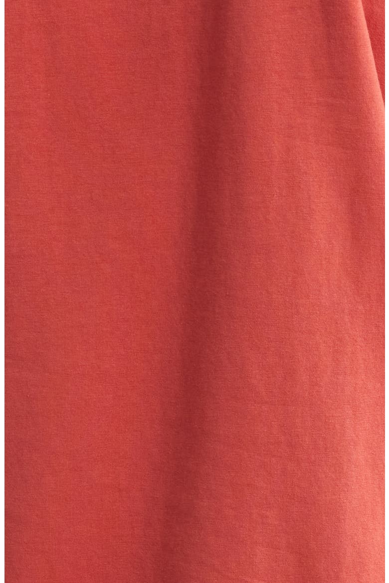 Cuffed Stretch Cotton Graphic T-Shirt, Alternate, color, BRICK