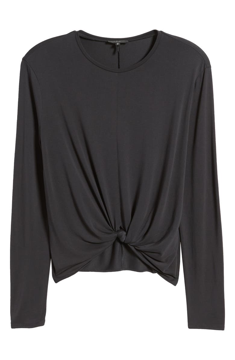 rag & bone Jenna Knotted Long Sleeve T-Shirt, Alternate, color, 