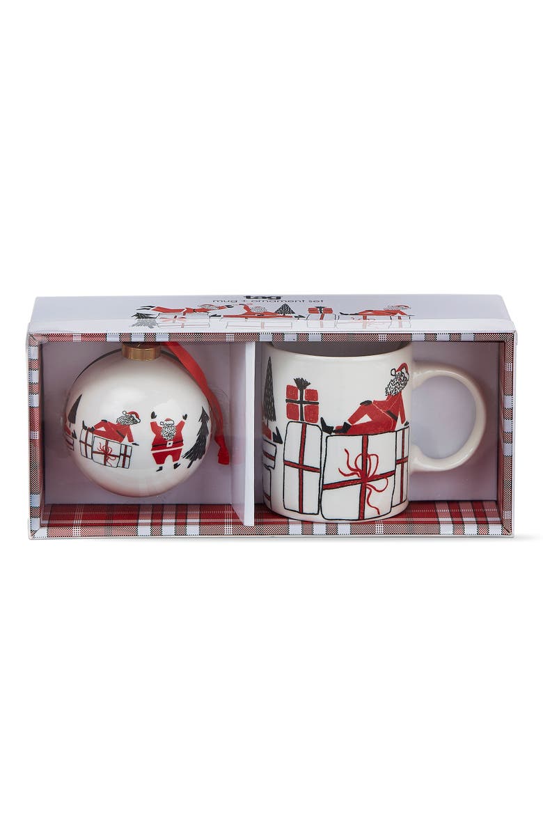 tag Santa Mug and Ornament Set Dishwasher Safe Christmas Drinkware, Main, color, Red