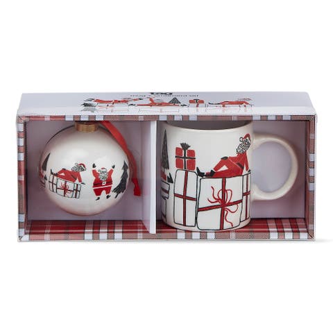 Santa Mug and Ornament Set Dishwasher Safe Christmas Drinkware