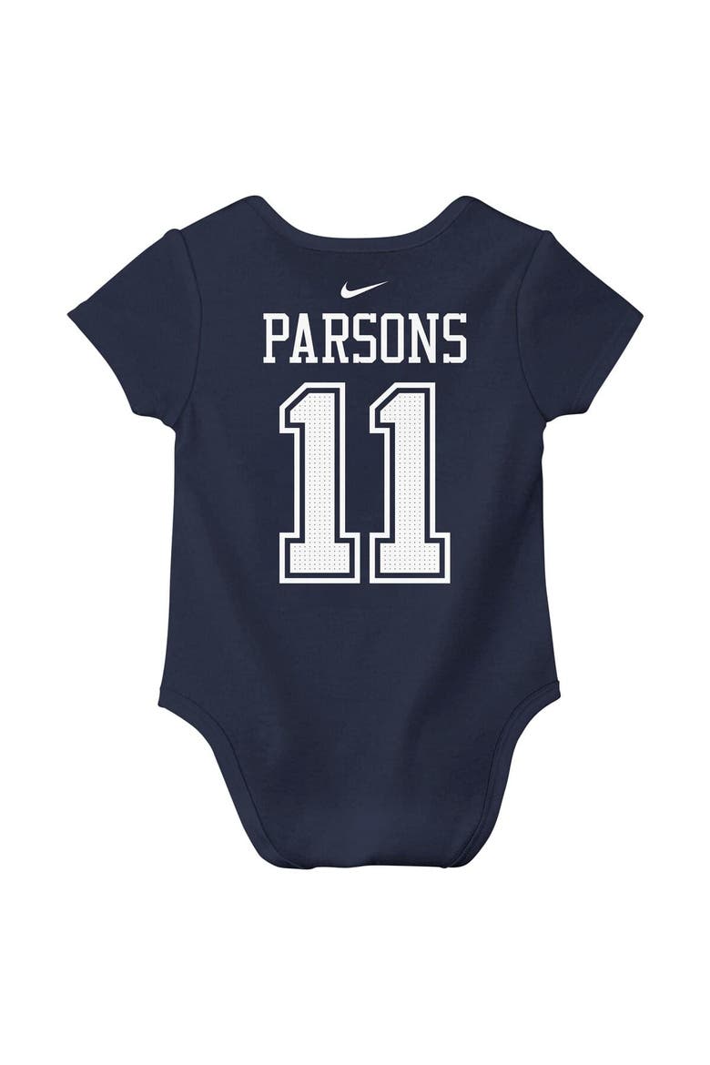 Newborn & Infant Nike Micah Parsons Navy Dallas Cowboys Player Name & Number Bodysuit, Alternate, color, Navy