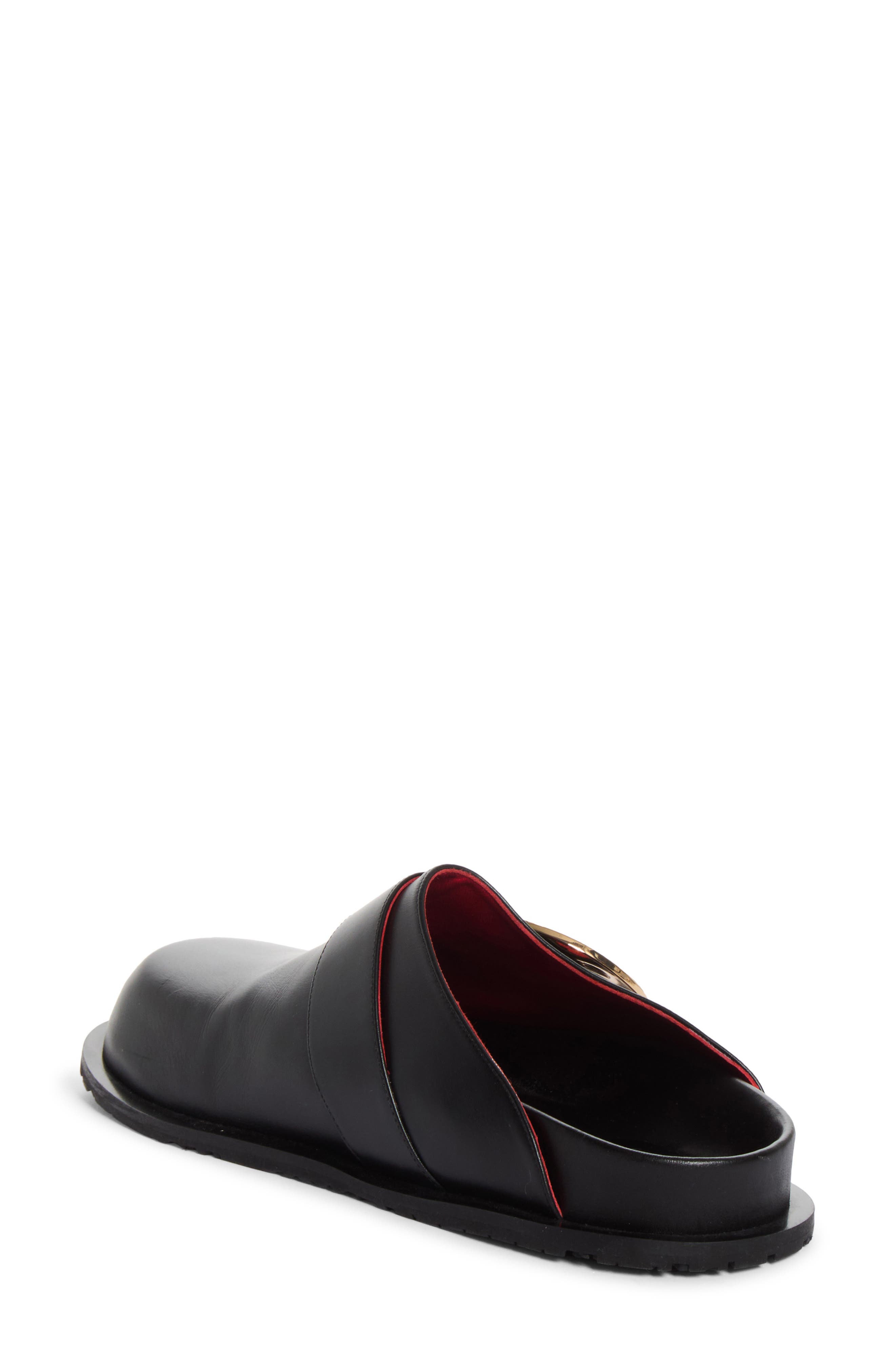 Fussbet Leather Mule, Alternate, color, BLACK