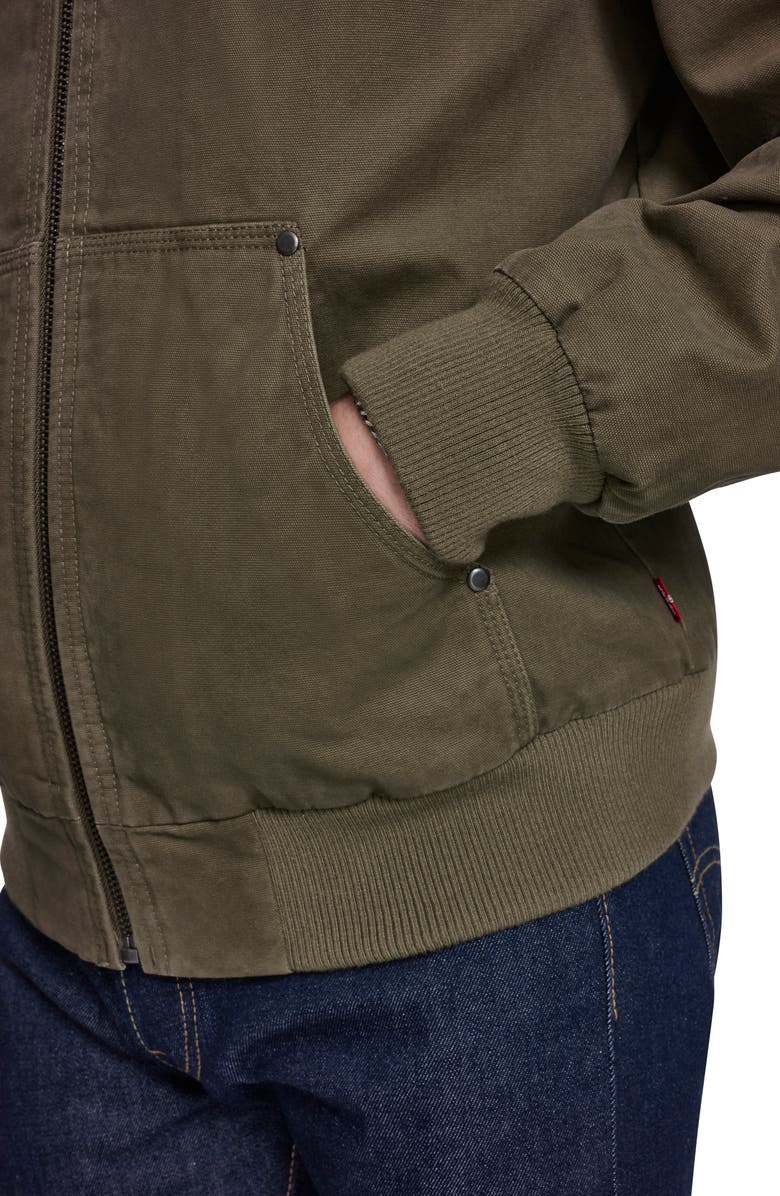 Levi's Lightweight Workwear Hooded Jacket, Alternate, color, Olive Tree