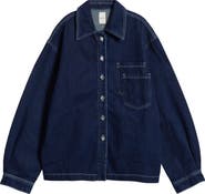 Mistress Rocks Oversize Denim Button-Up Shirt