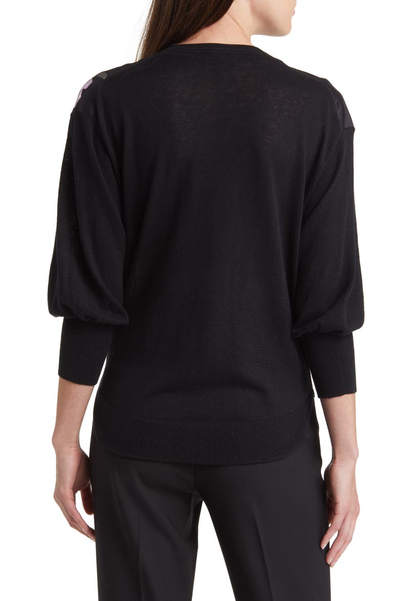 Hanaly High-Low Sweater, Alternate, color, BLACK