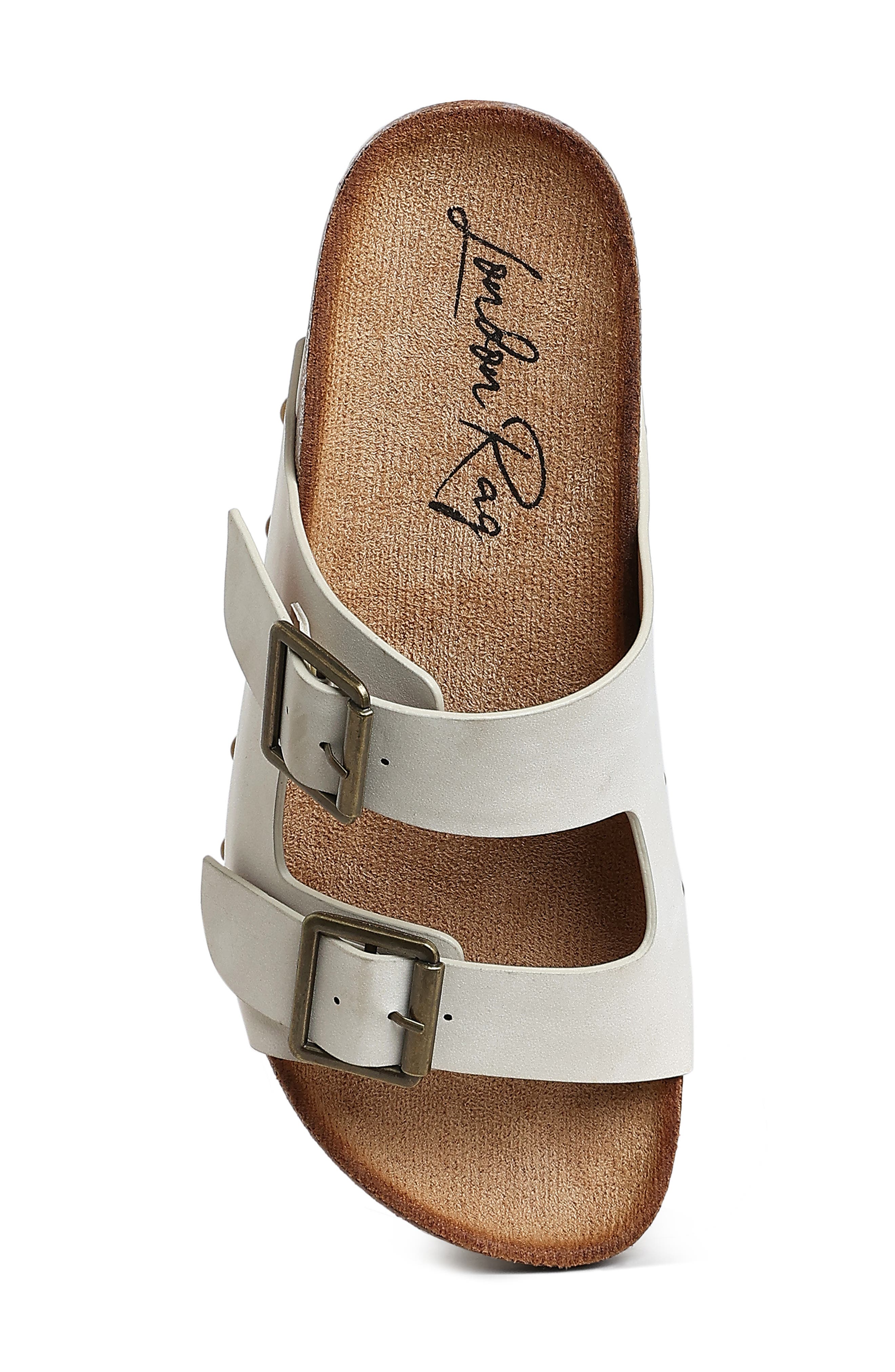 Impala Stud Platform Sandal, Alternate, color, WHITE
