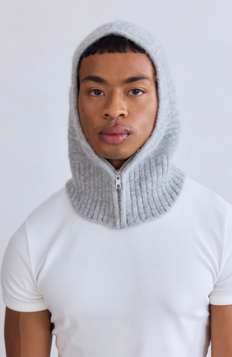 Arctic Fox & Co The Alpaca Blend Zip Balaclava, Alternate, color, Blizzard Grey
