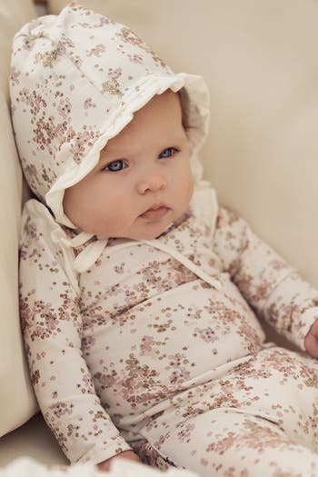 Blooming Ruffle Accent Cotton Footie