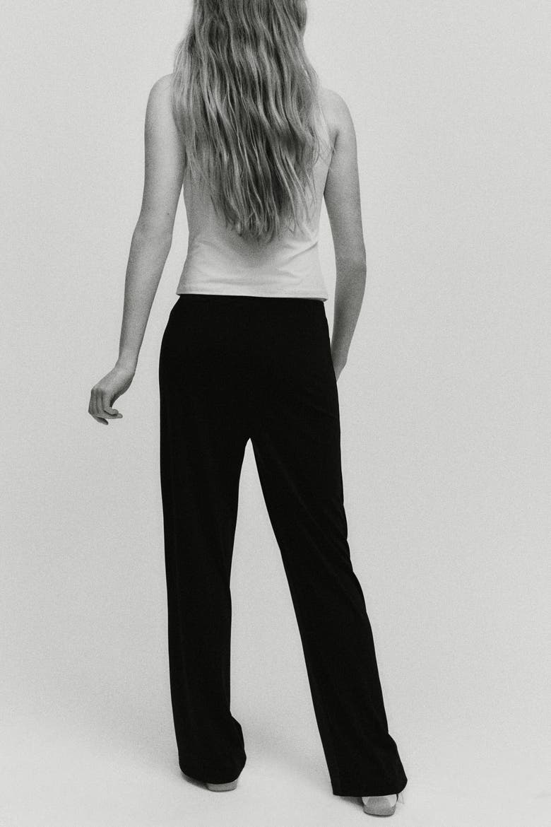Jersey Pull-On Pants, Alternate, color, Black