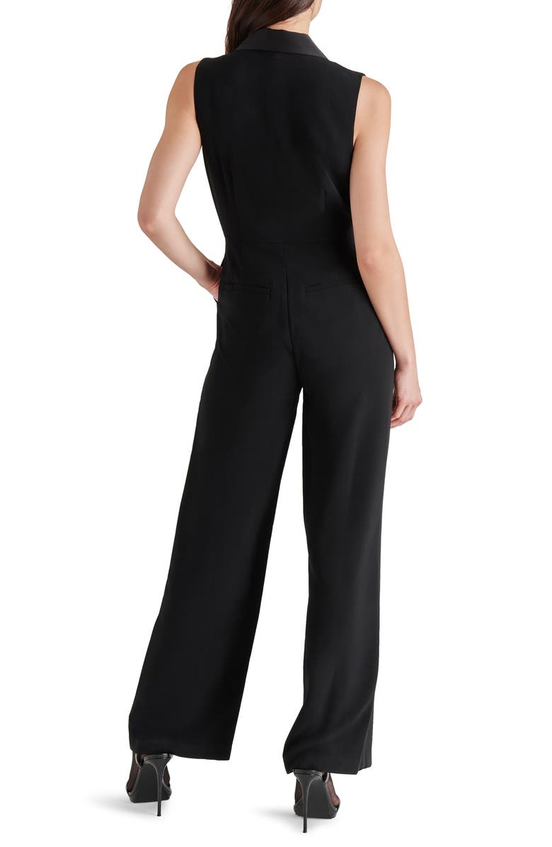 Steve Madden Iva Sleeveless Tuxedo Jumpsuit, Alternate, color, 