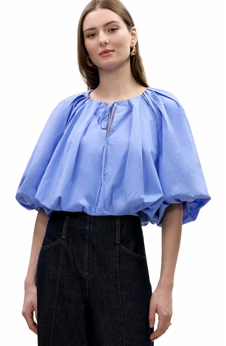 Rebecca Taylor Yara Bubble Top, Alternate, color, Bluebell