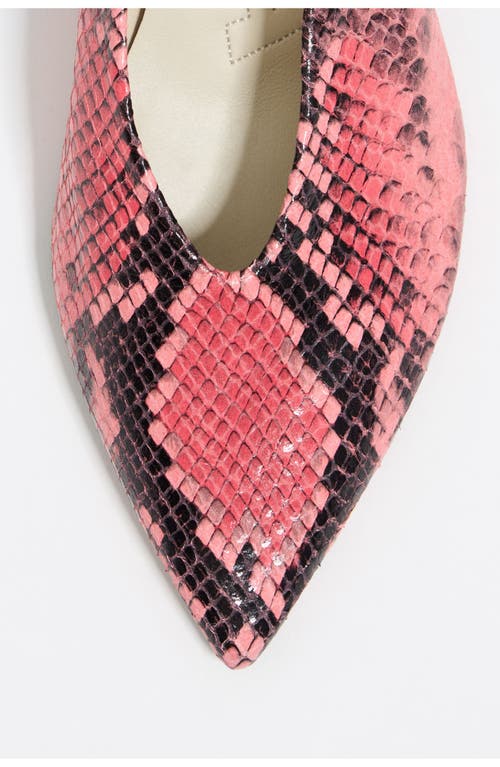 Bimba Y Lola Leather Medium Heel Court Shoe In Multi