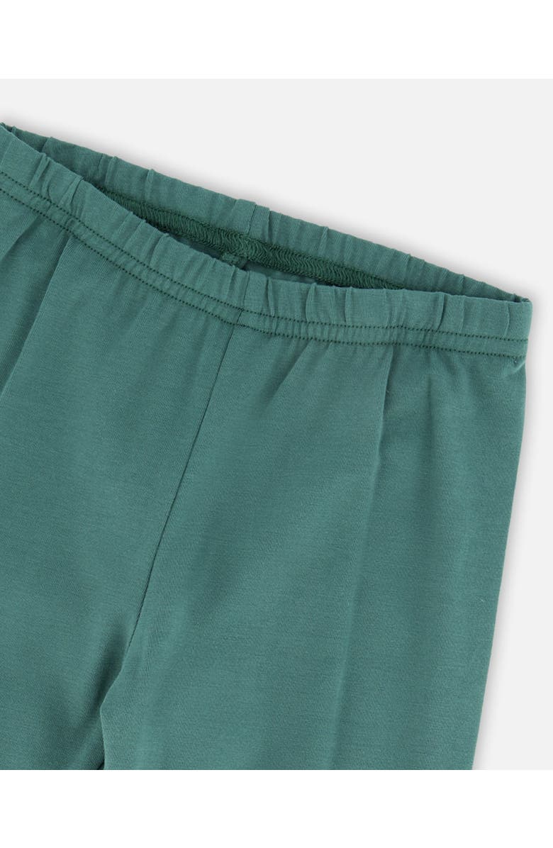 Deux par Deux Leggings with Flower, Alternate, color, Dark Green