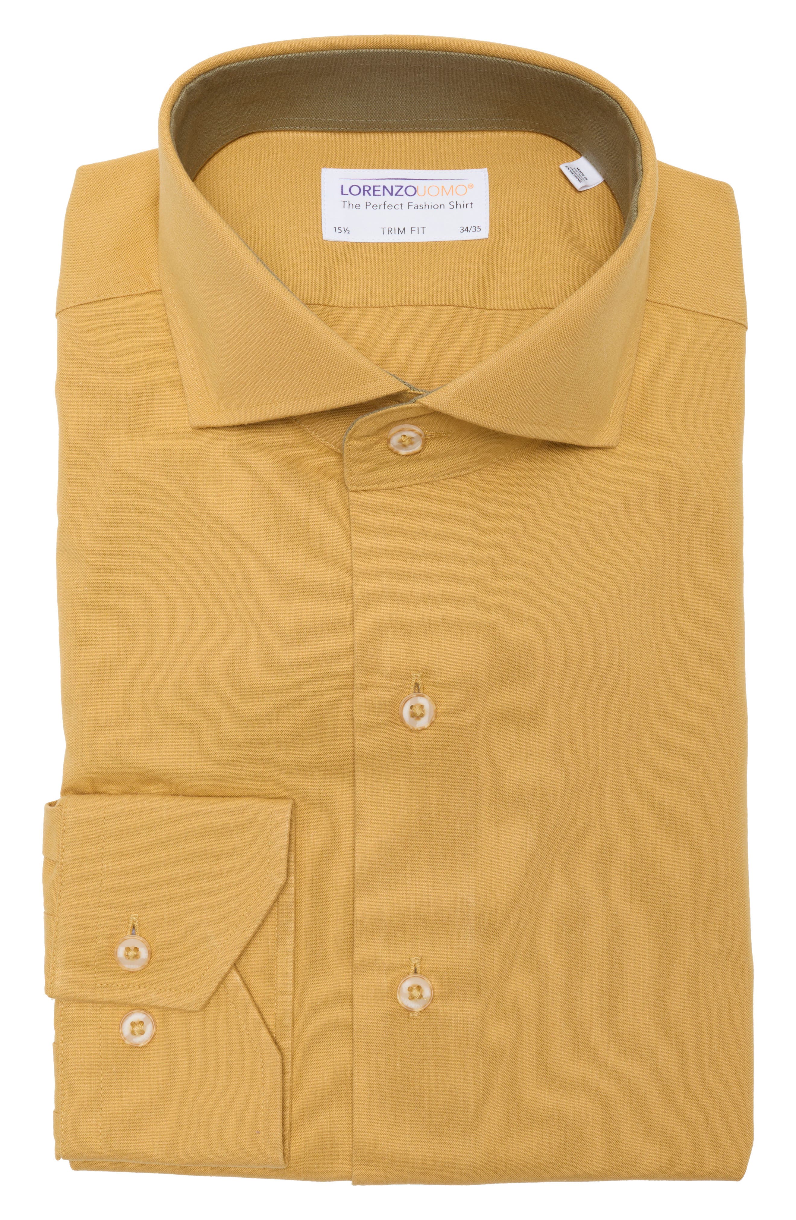 Lorenzo Uomo Trim Fit Solid Dress Shirt (Men) | Nordstromrack