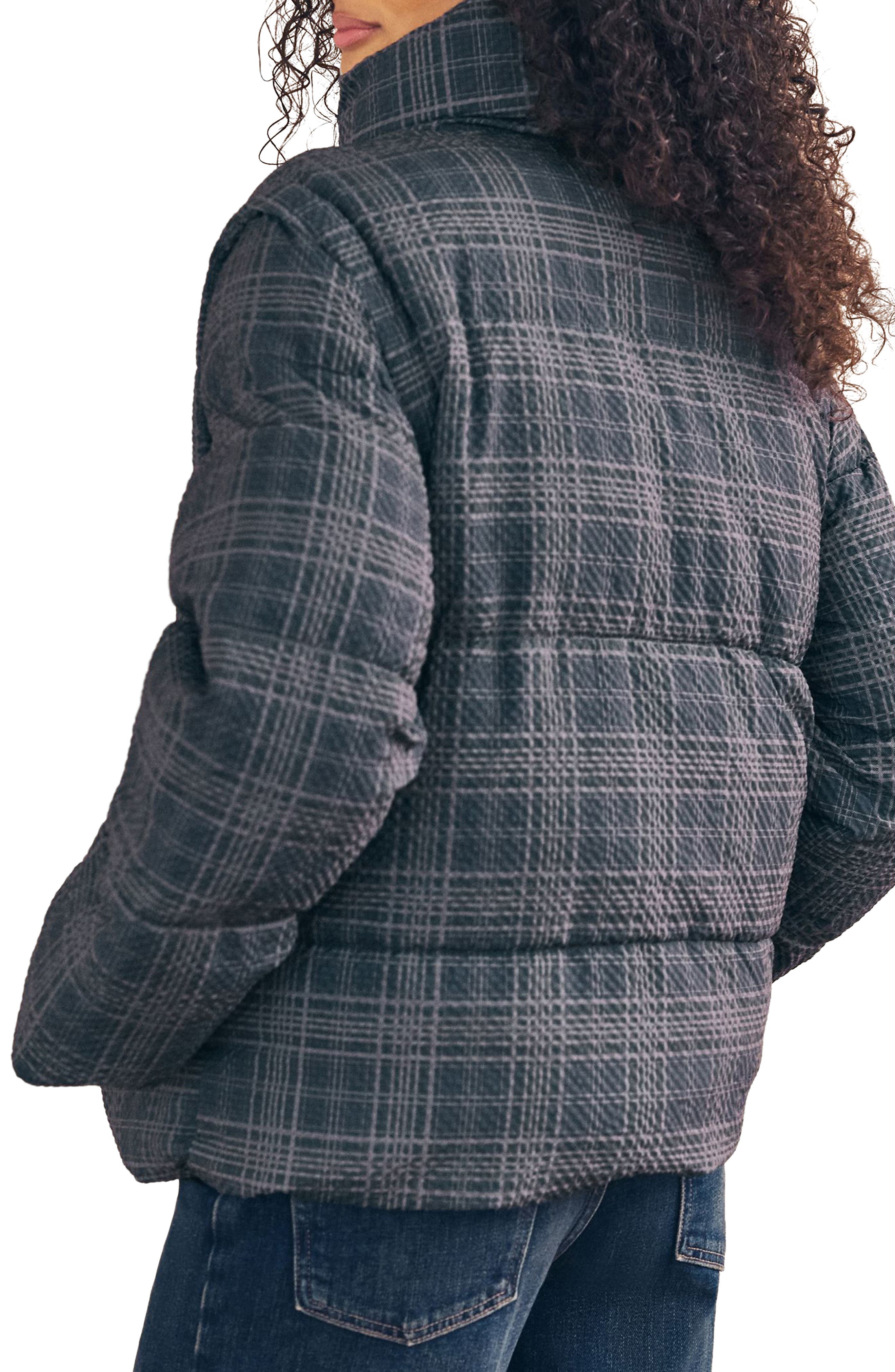 Check Puffer Jacket - image 2