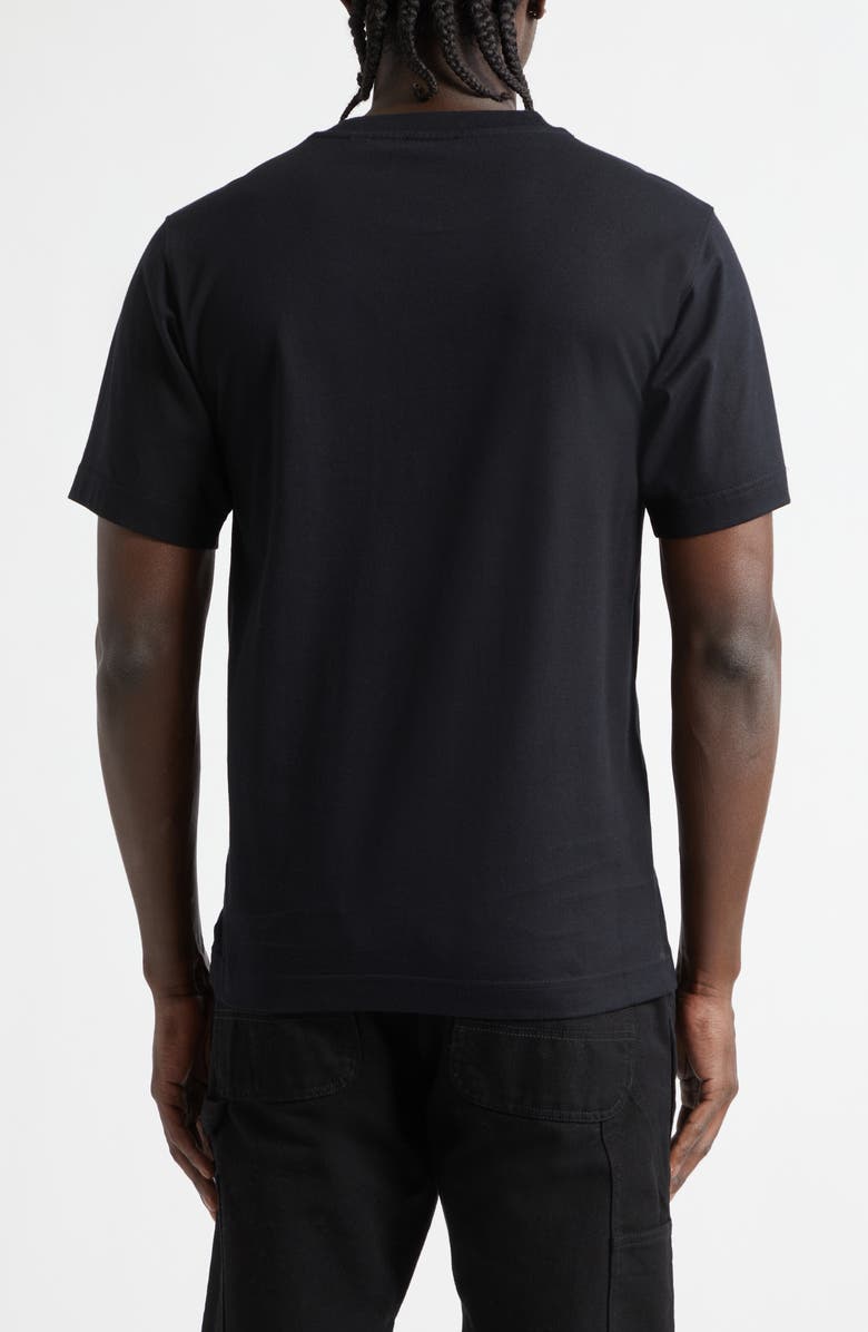 Burberry Ryan Embroidered EKD Script Graphic T-Shirt, Alternate, color, Black