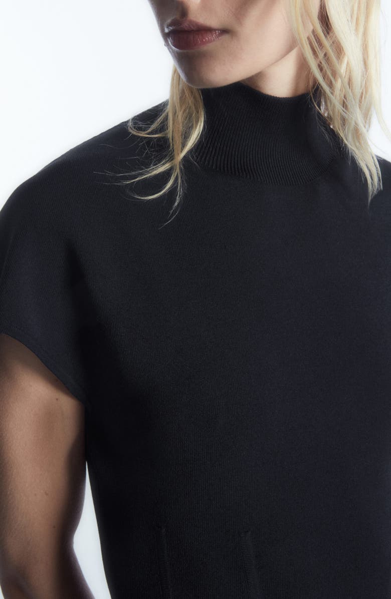 COS Mock Neck Corset Sweater Dress, Alternate, color, 