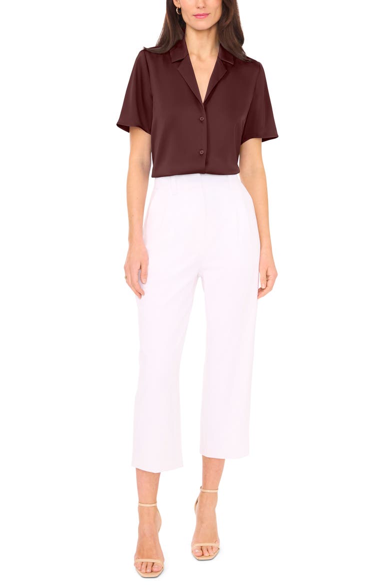 Short Sleeve Button-Up Camp Shirt, Alternate, color, SPICED APPLE