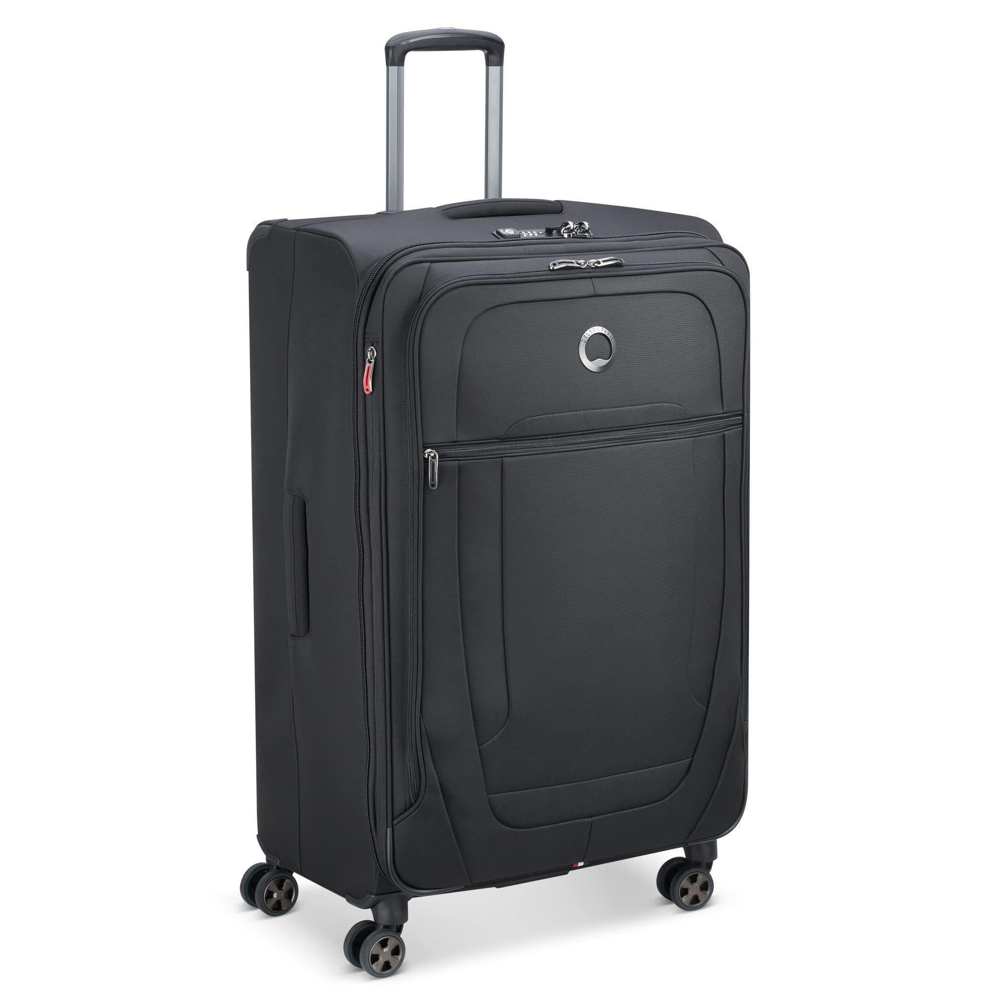 81028242 Helium DLX Checked-Large 29 Inch Softside Expandable Luggage with Spinner Wheels, Alternate, color, Black
