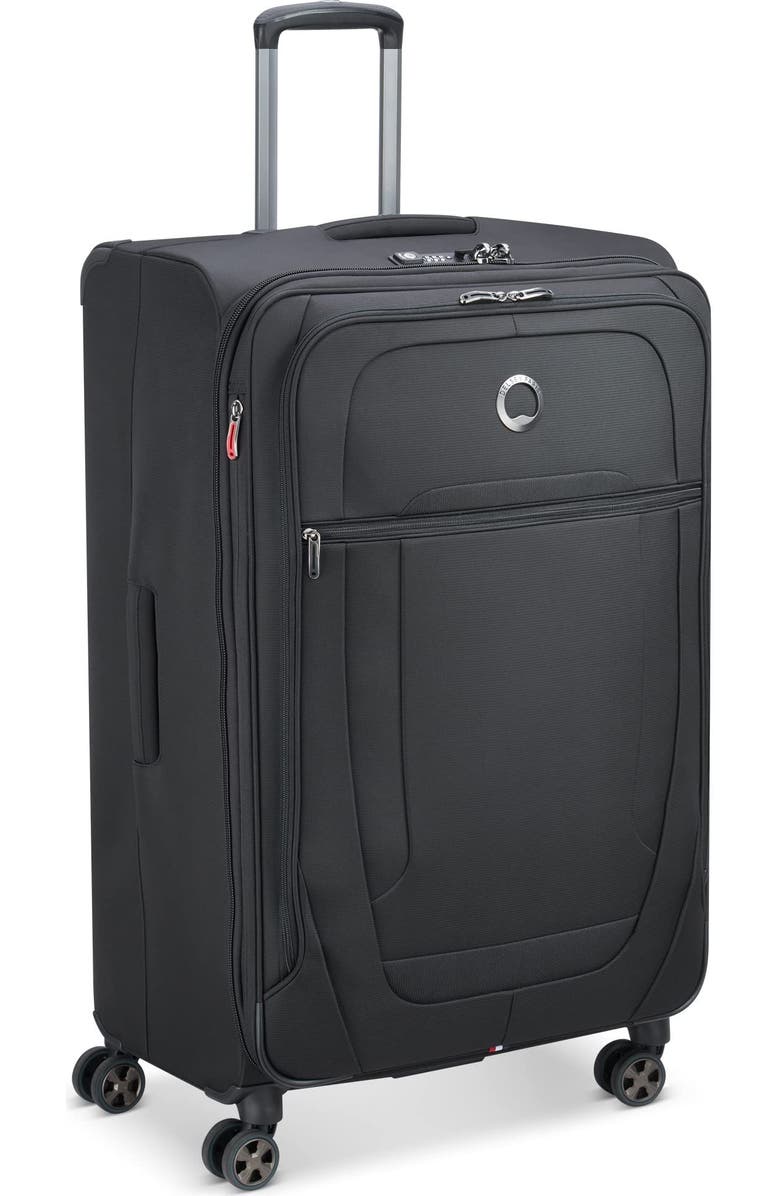 81028242 Helium DLX Checked-Large 29 Inch Softside Expandable Luggage with Spinner Wheels, Alternate, color, Black