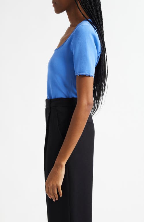 EMPORIO ARMANI EMPORIO ARMANI SCALLOP SCOOP NECK KNIT TOP 