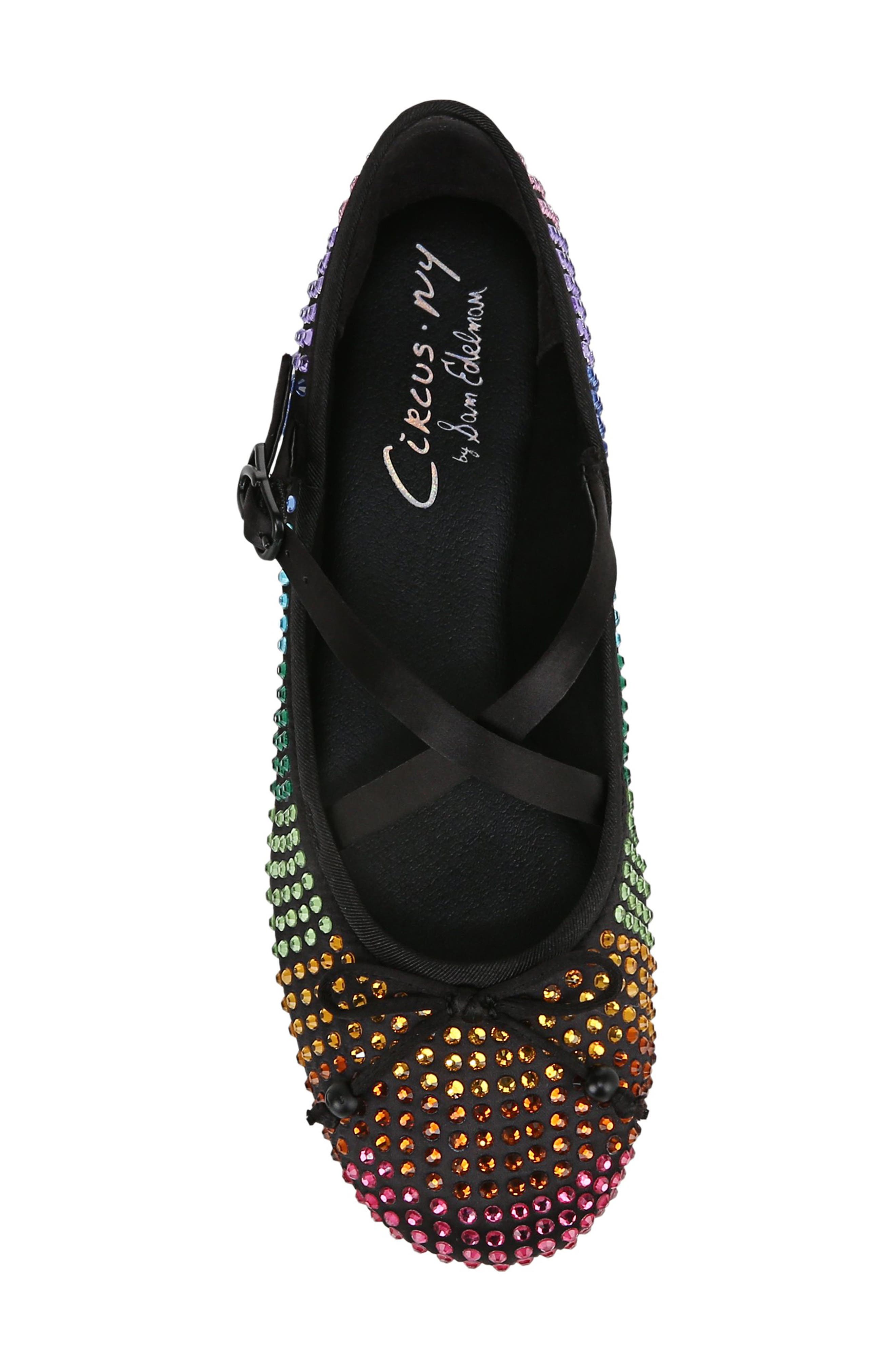 Circus NY by Sam Edelman Zuri Rhinestone Pride Ballet Flat, Alternate, color, Black
