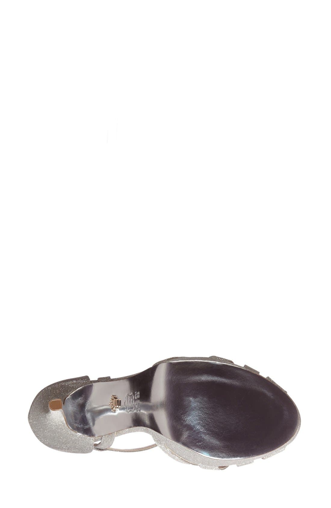 Nina 'Senora' Glitter Satin Sandal, Alternate, color, 