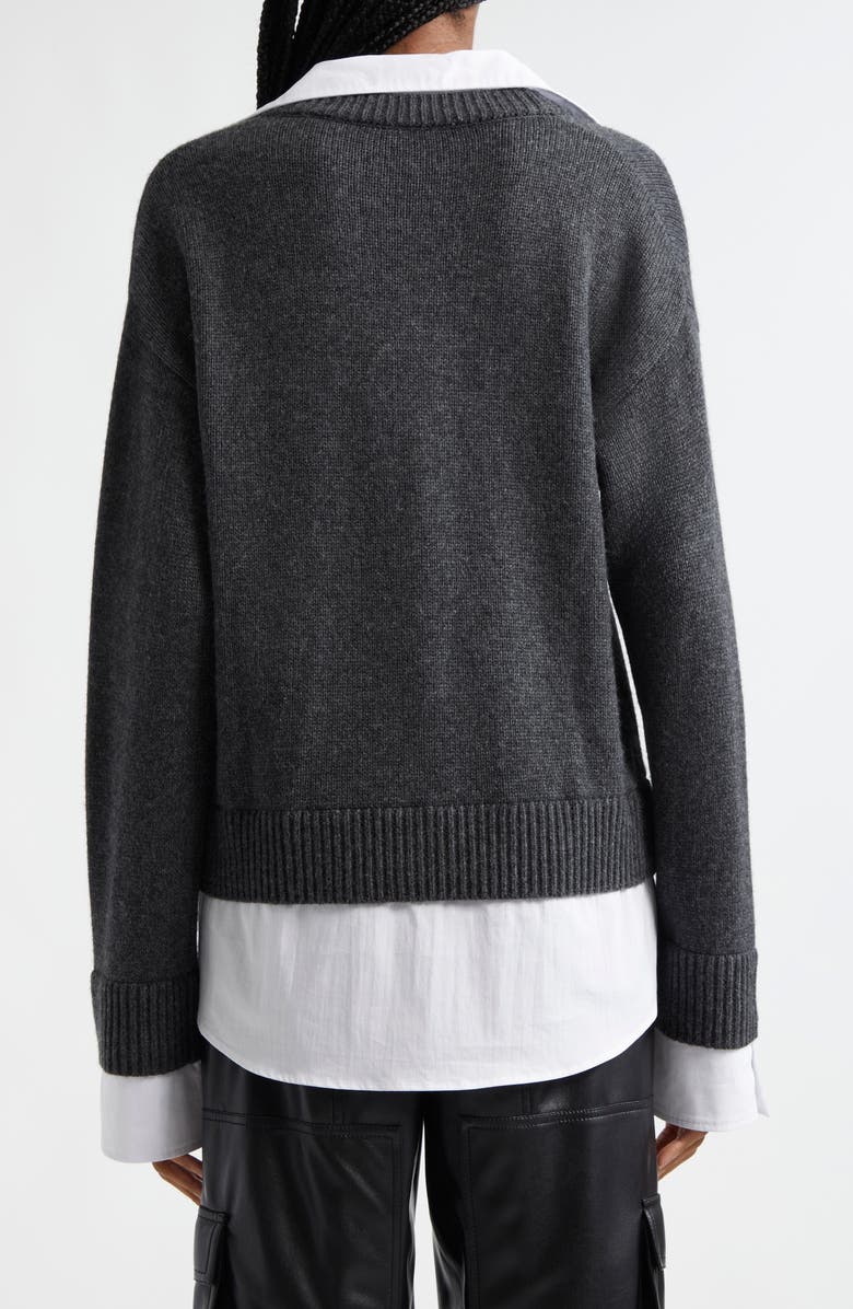 Cinq à Sept Megan Mixed Media Pullover Sweater, Alternate, color, 