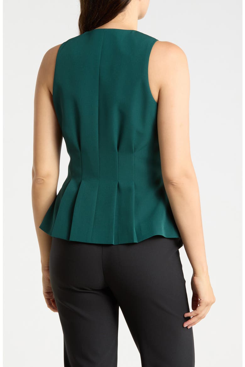 Peplum Darted Vest, Alternate, color, EMERALD GREEN