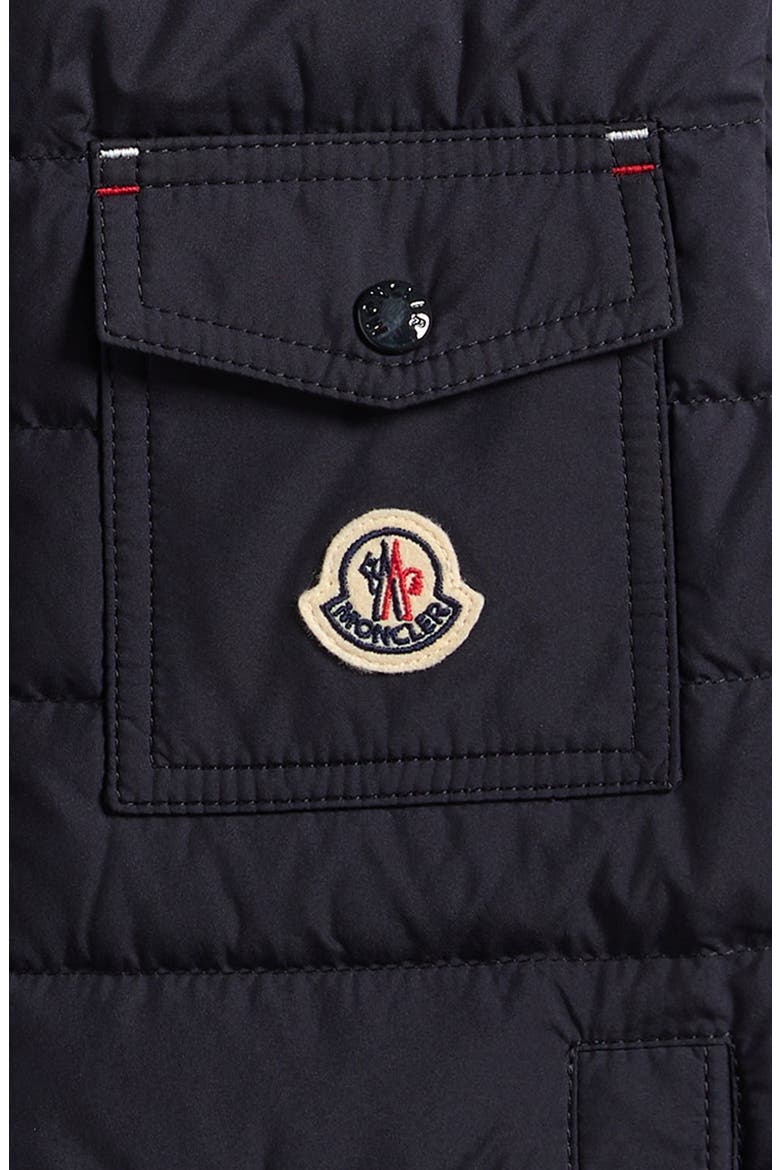 Kids' Wystan Down Hooded Puffer Vest, Alternate, color, NAVY