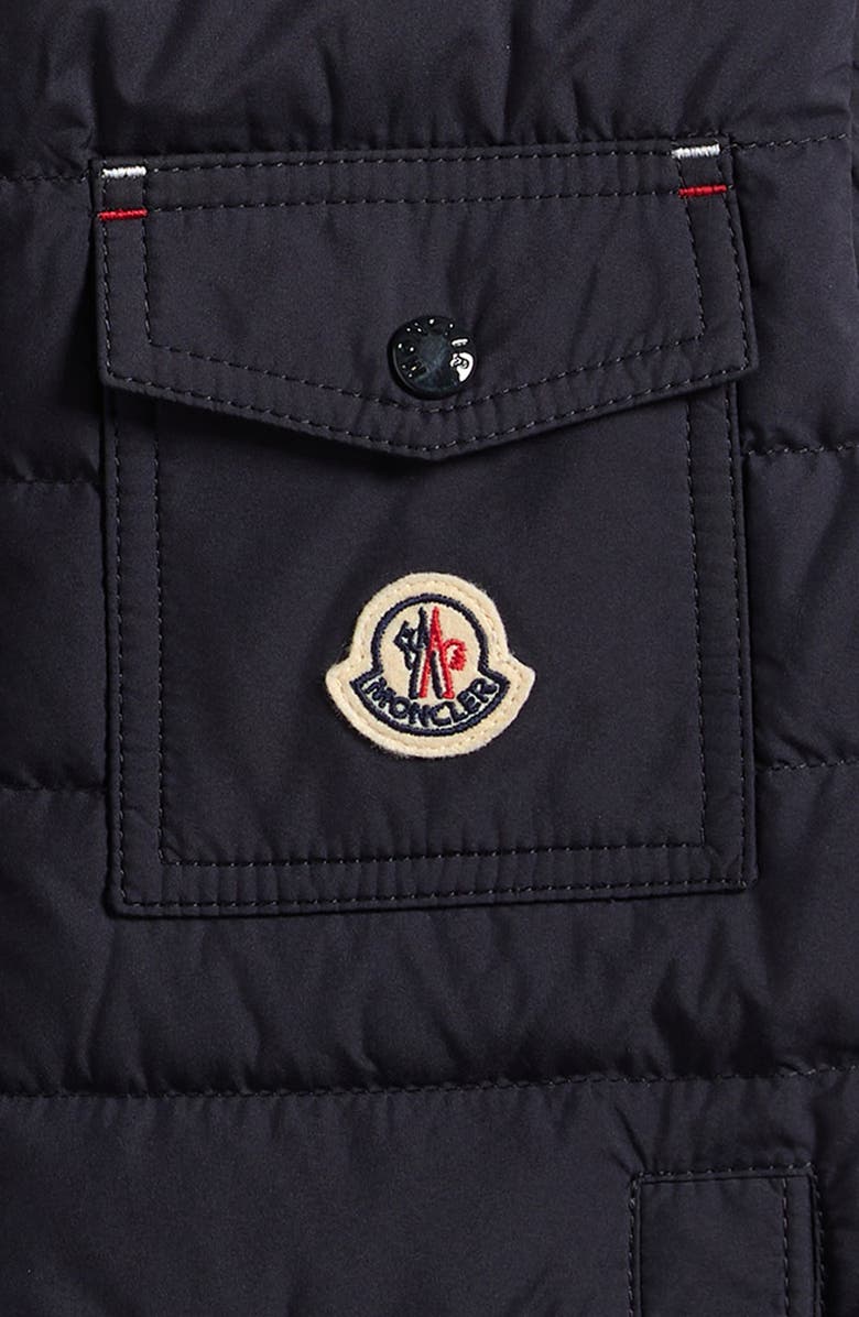 Moncler Kids' Wystan Down Hooded Puffer Vest, Alternate, color, Navy