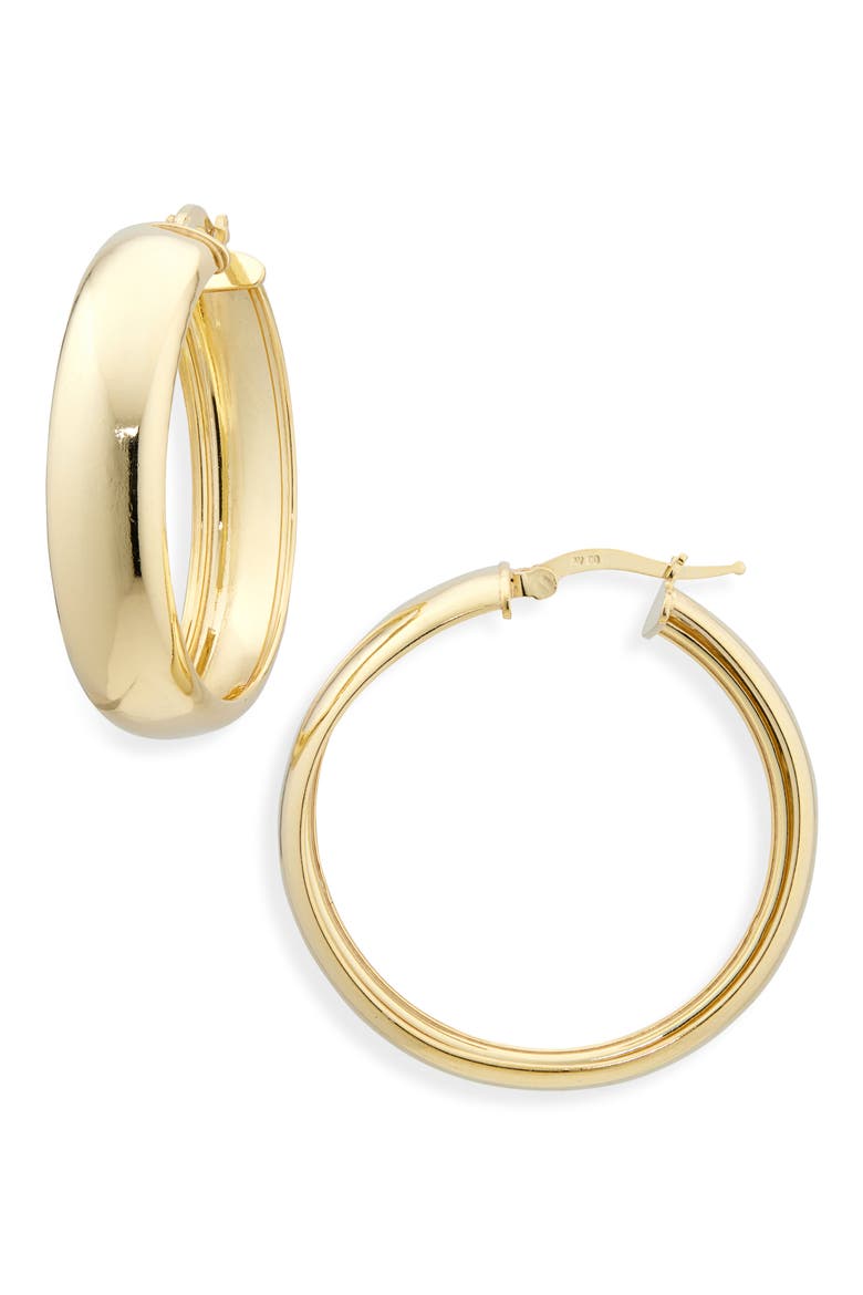 Gold Hoop Earrings, Main, color, GOLD
