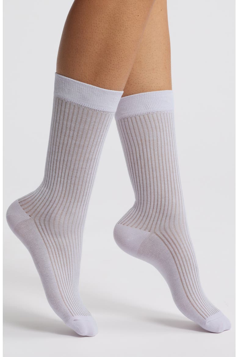 Prep Rib Crew Socks, Main, color, VIOLET