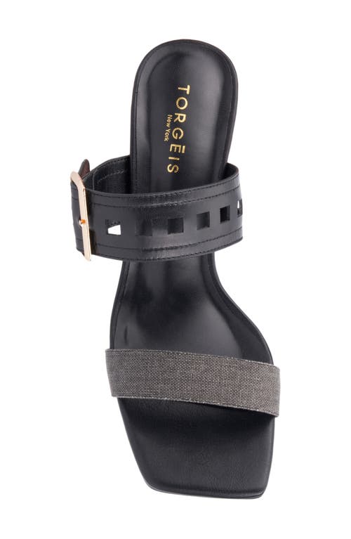 Torgeis Lea Wedge Sandal In Black