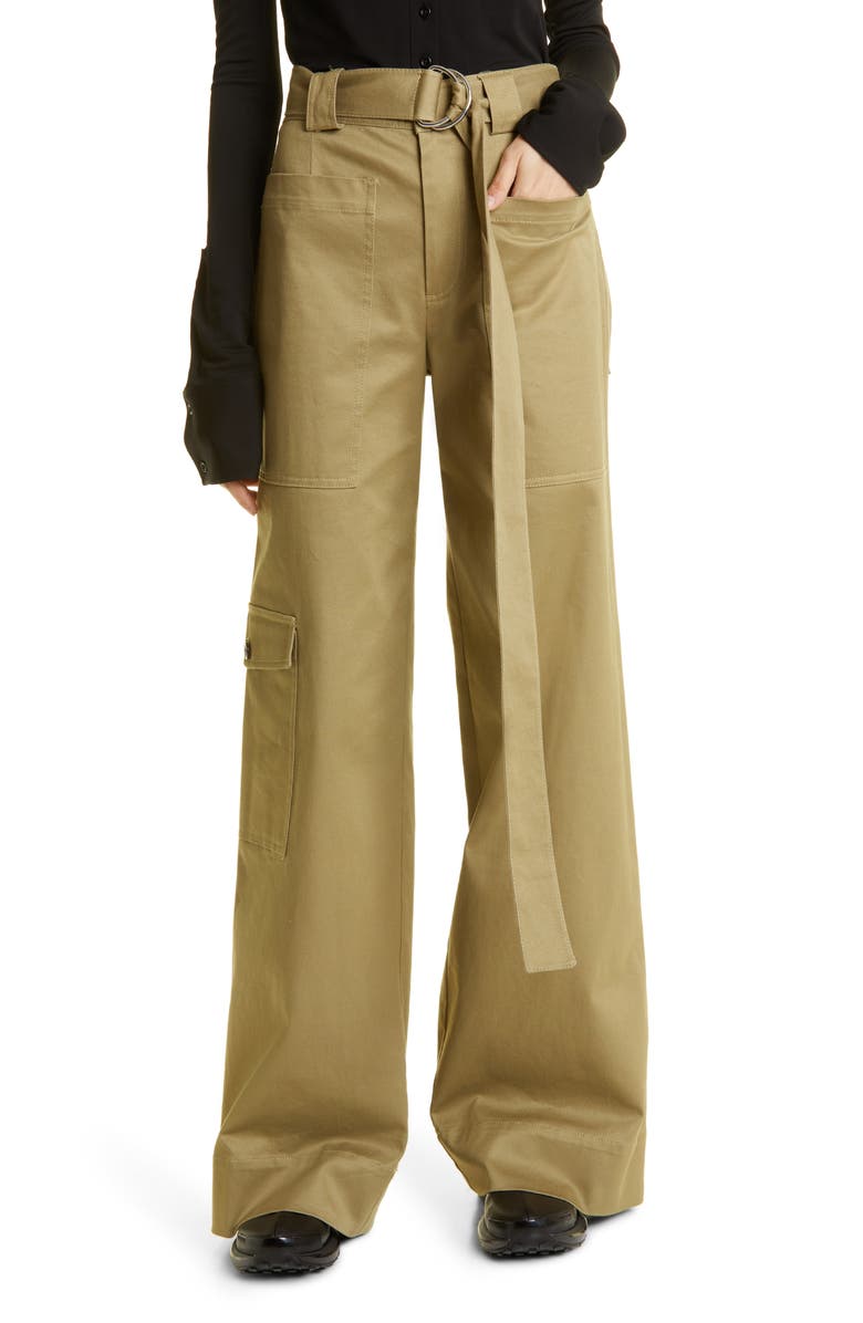 Proenza Schouler White Label Cotton Stretch Twill Cargo Pants, Main, color,