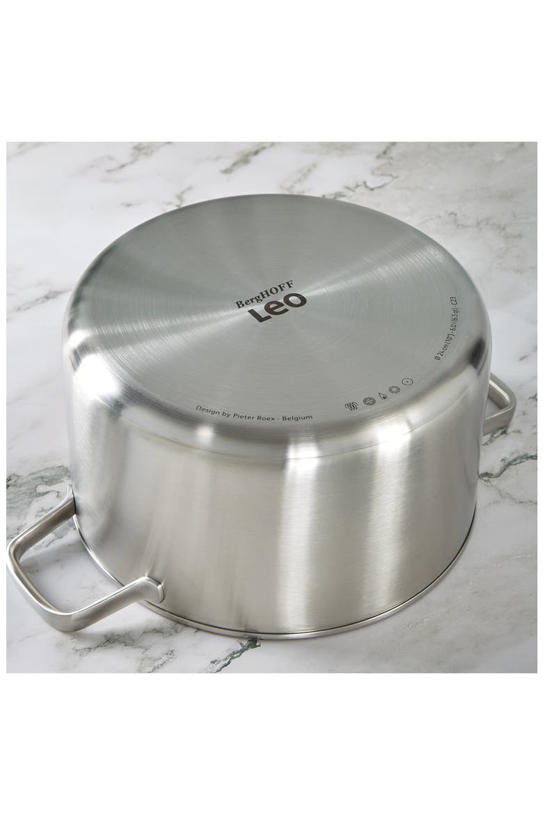Leo Graphite 6.3-Quart Covered Stockpot, Alternate, color, GREY