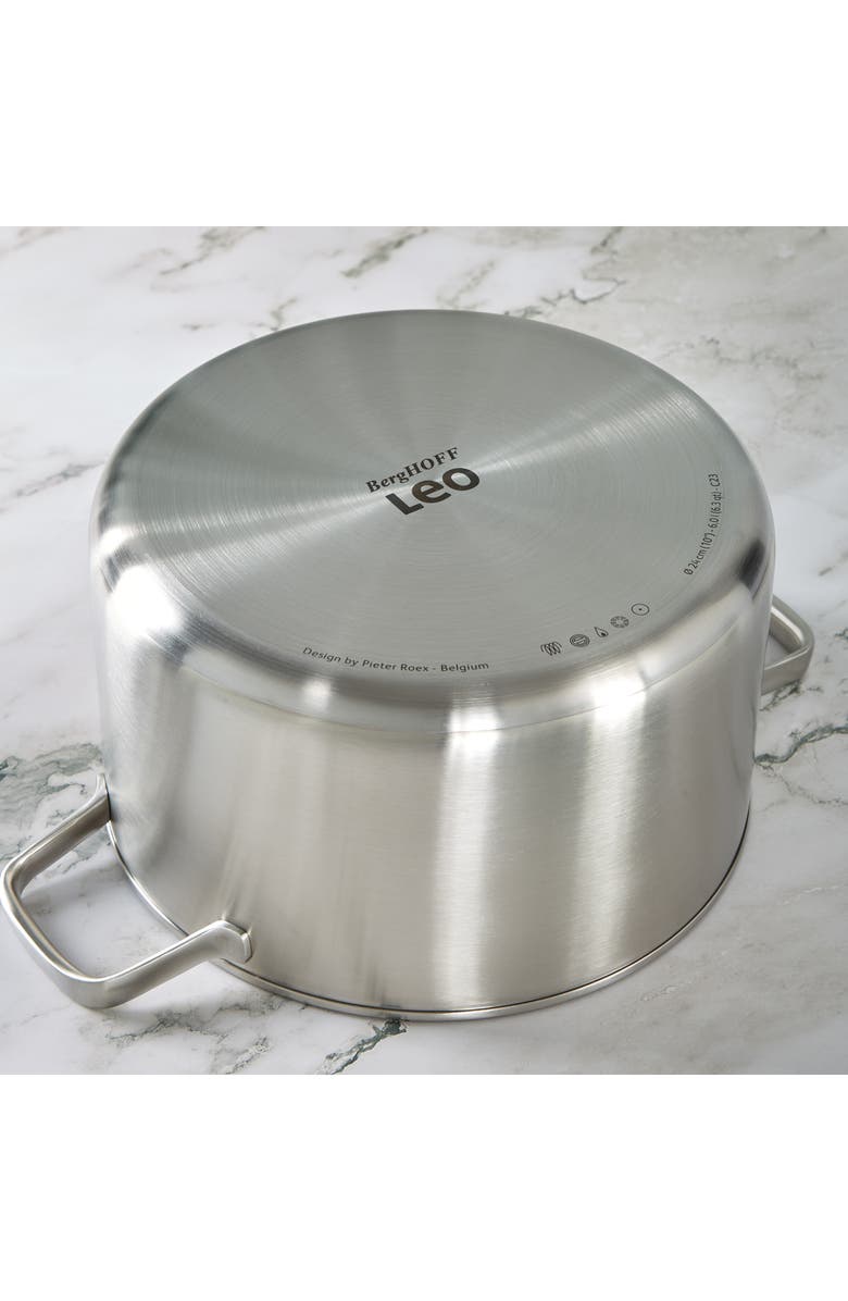 BergHOFF Leo Graphite 6.3-Quart Covered Stockpot, Alternate, color, Grey