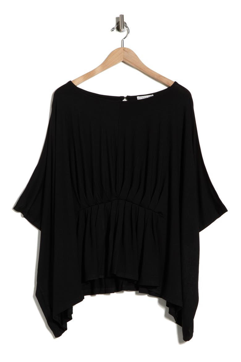 Slit Sleeve Top, Alternate, color, BLACK