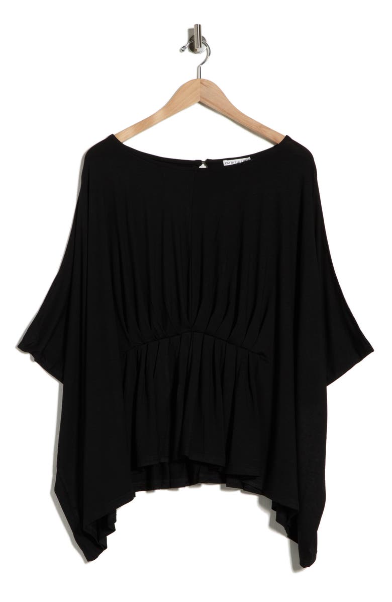 PATRIZIA LUCA Slit Sleeve Top, Alternate, color, Black