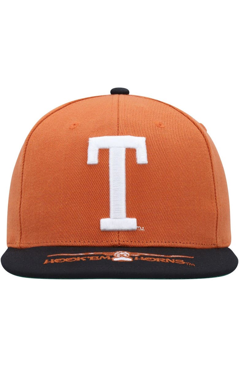 Mitchell & Ness Men's Mitchell & Ness Texas Orange/Black Texas Longhorns Logo Snapback Hat, Alternate, color,