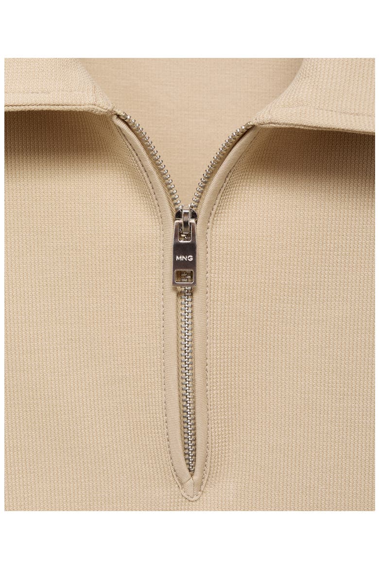 Knit Quarter Zip Polo, Alternate, color, BEIGE