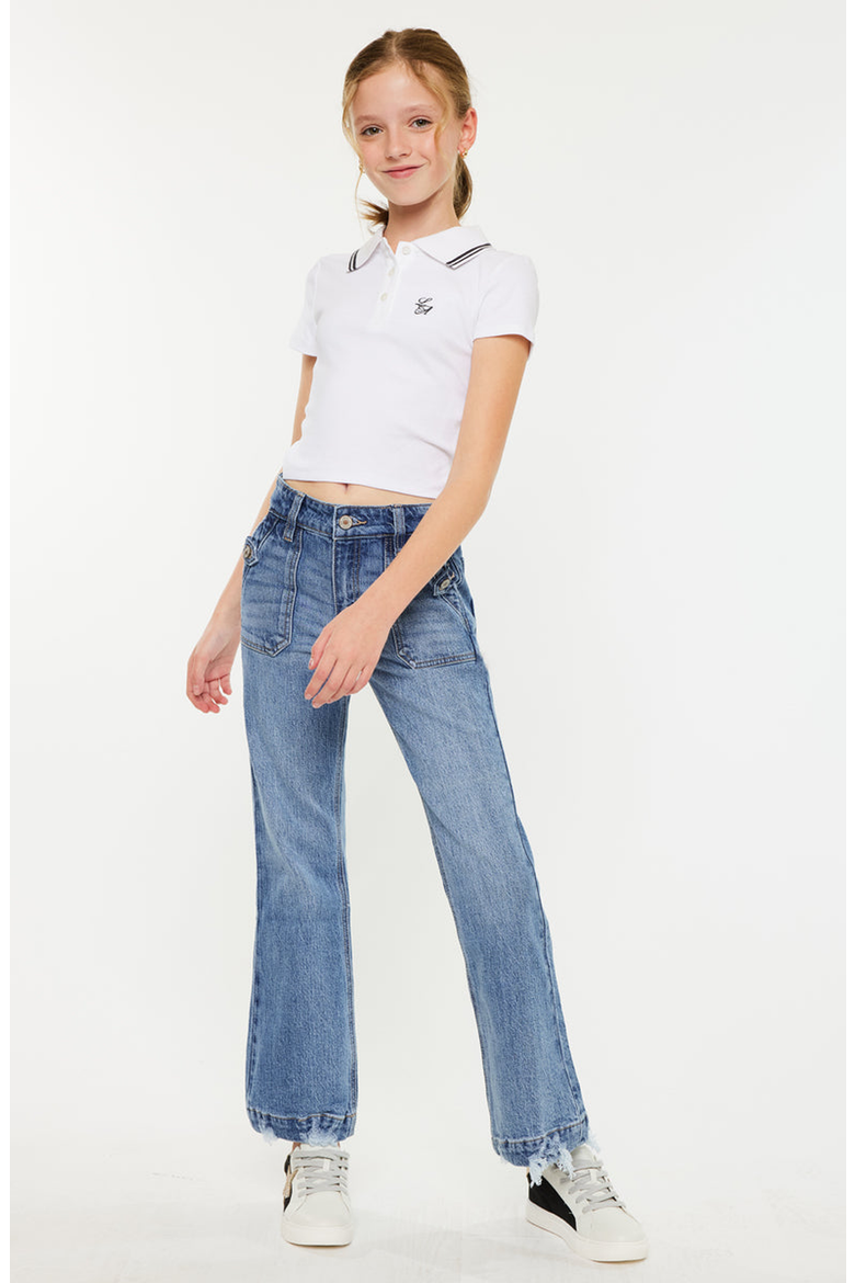 Sherri High Rise Wide Leg Flare Jeans, Alternate, color, Medium Wash