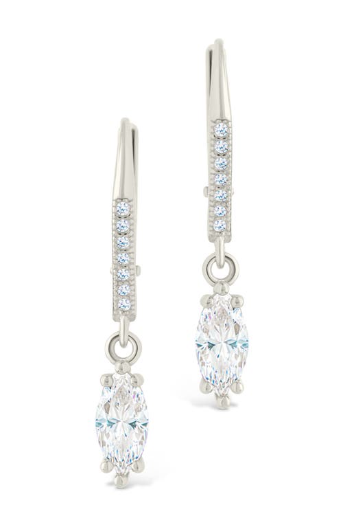 Sterling Forever Allegra Cubic Zirconia Drop Earrings In Silver
