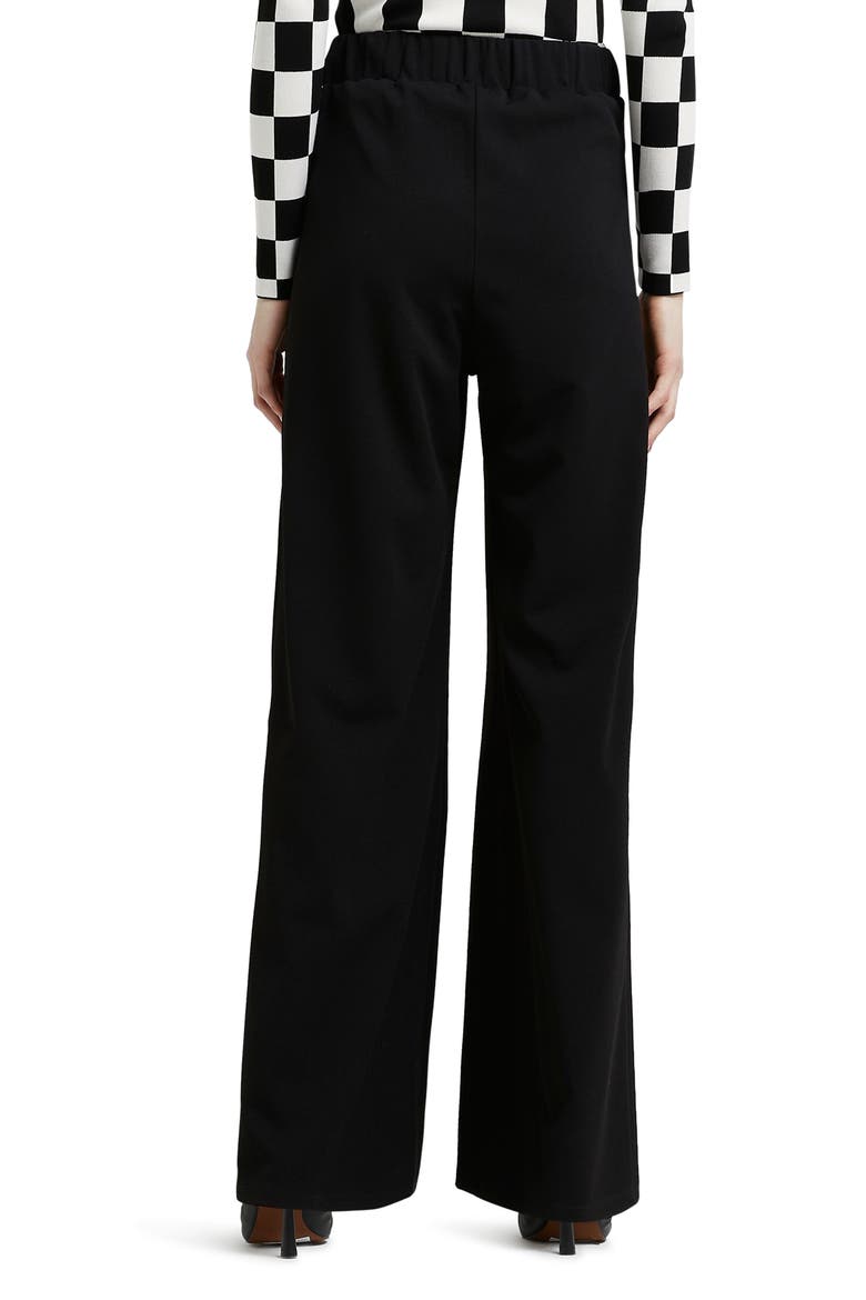 Scuba Crepe Wide Leg Pants, Alternate, color, BLACK