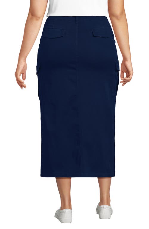Lands' End Cool Fade Cargo Maxi Skirt In Blue