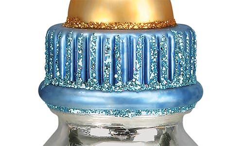 Old World Christmas Baby Bottle Glass Ornament In Blue
