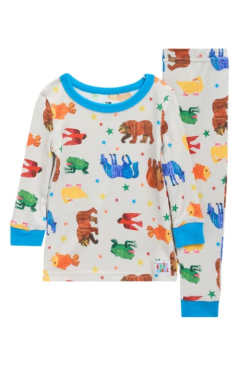 Kids' Eric Carle Brown Bear Two-Piece Fitted Pajamas