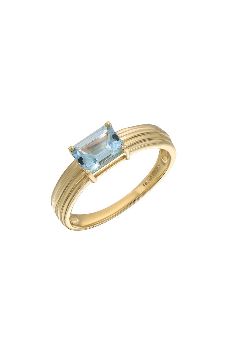 Bony Levy BLC 14K Gold & Aquamarine Stacking Ring, Main, color,