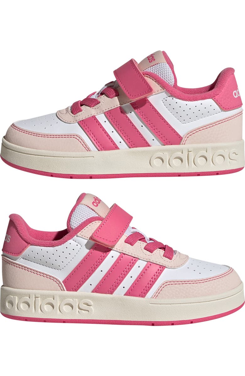 adidas Kids' Breakbase Sneaker, Alternate, color, White/ Pink Fusion/ Quartz
